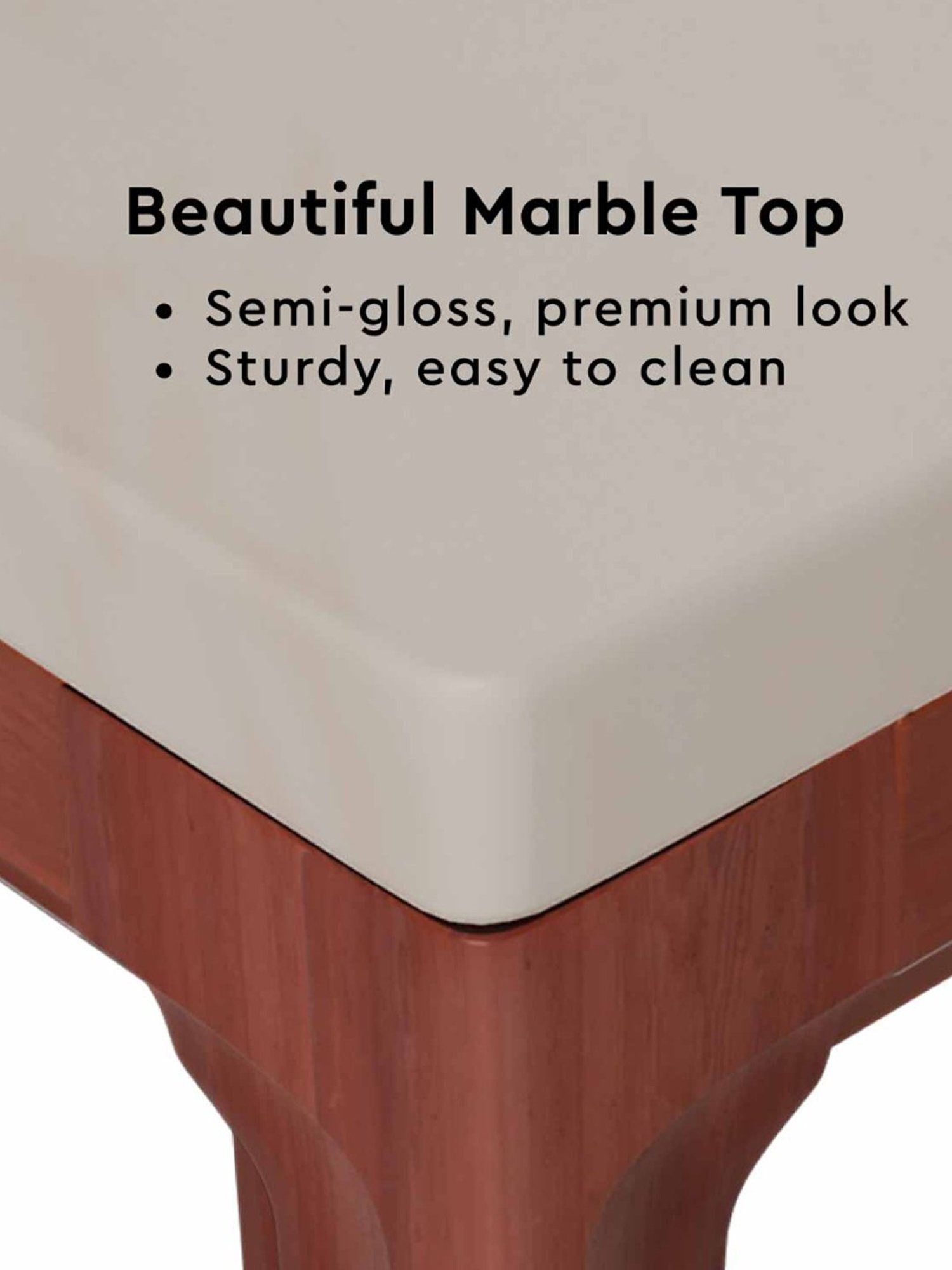 Nilkamal Olivia Brown Solid Wood - Rubberwood 6 Seater Dinning Table set