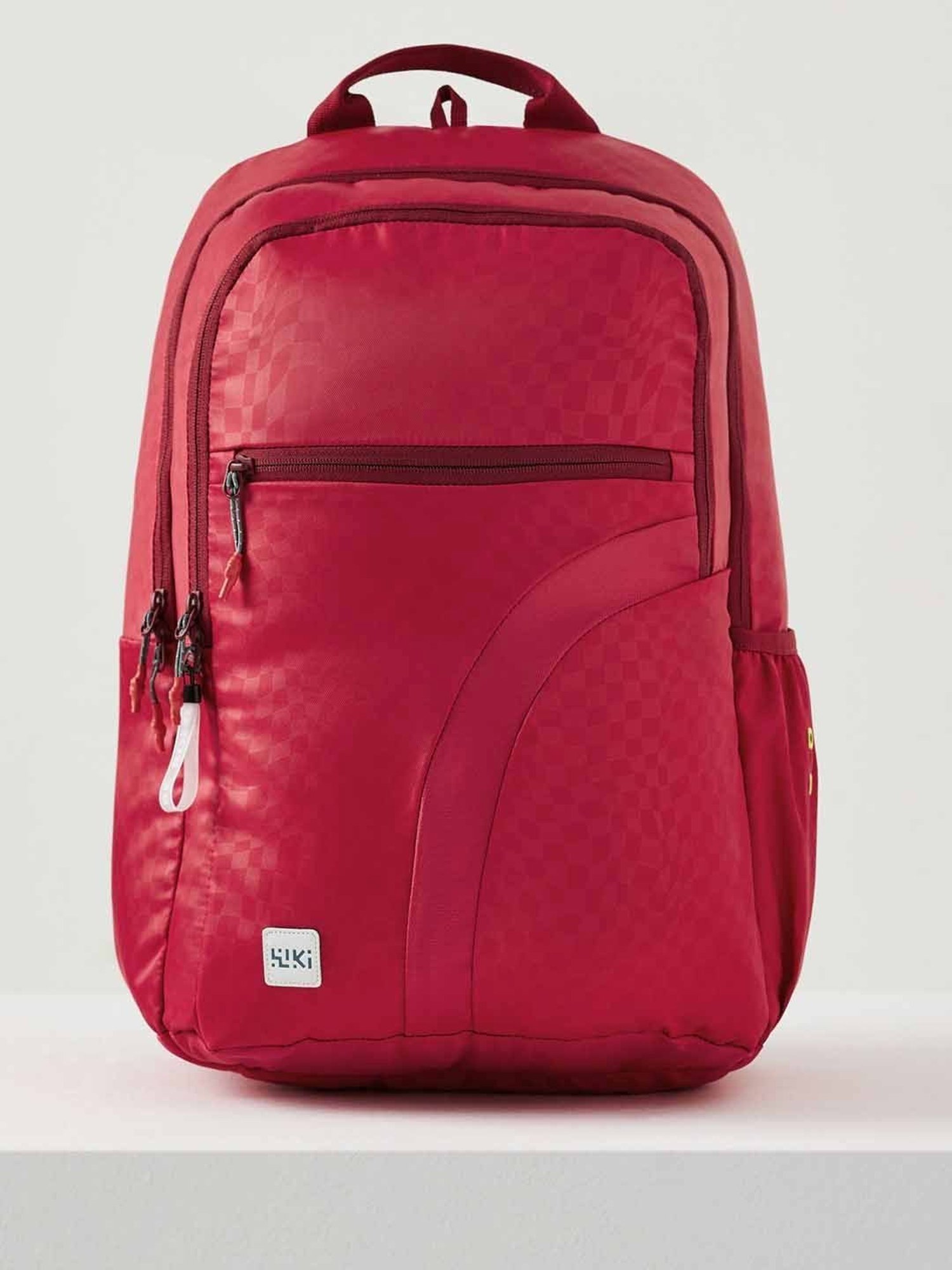 Wiki Back to School 3 Red Polyester Printed Backpack - 34 Ltrs