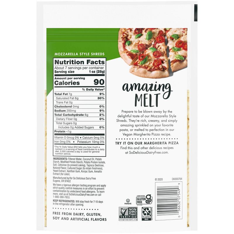 So Delicious Dairy-Free Shreds Mozzarella - 7.1oz