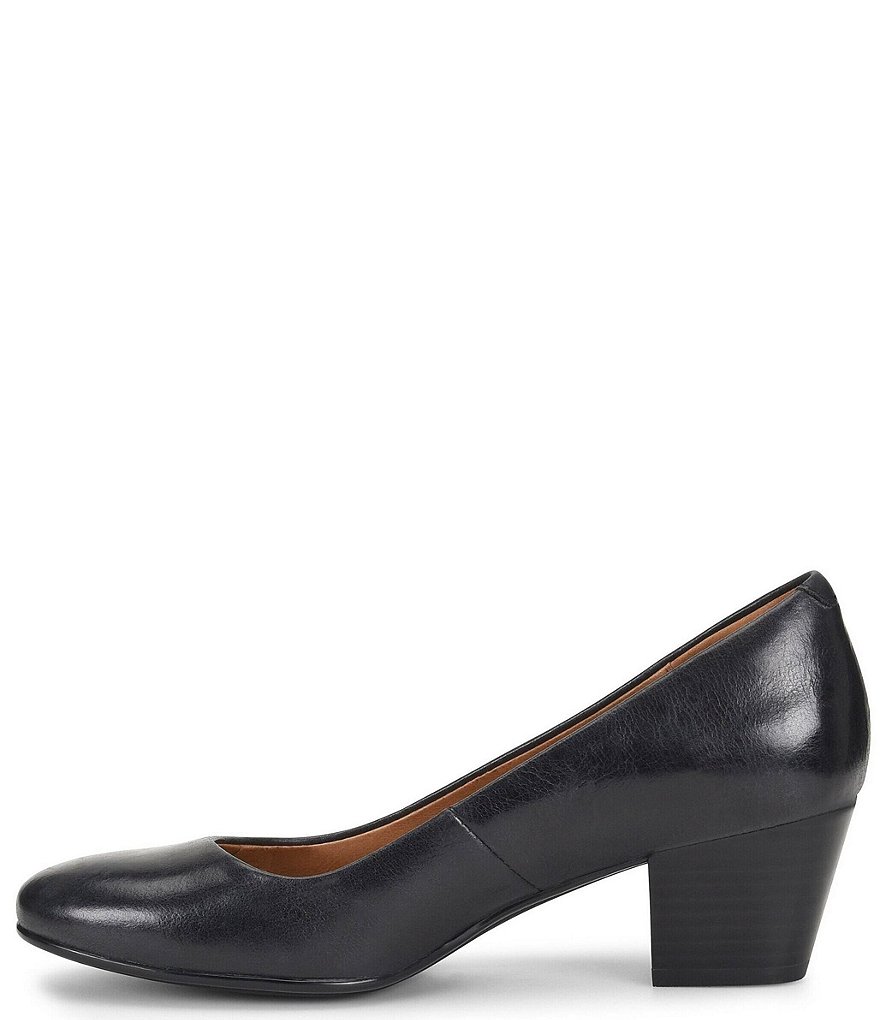 Sofft Lindon Leather Block Heel Pumps