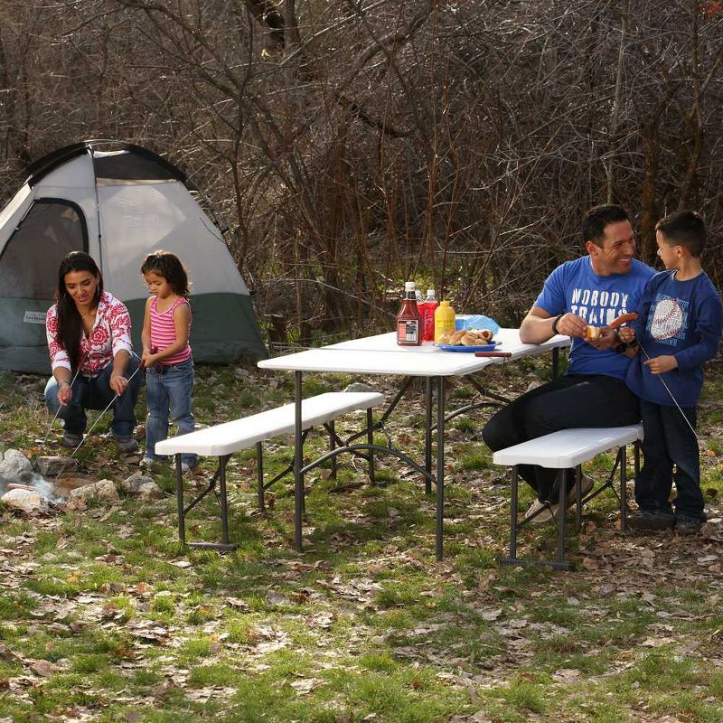 Folding Bench White Granite - Lifetime