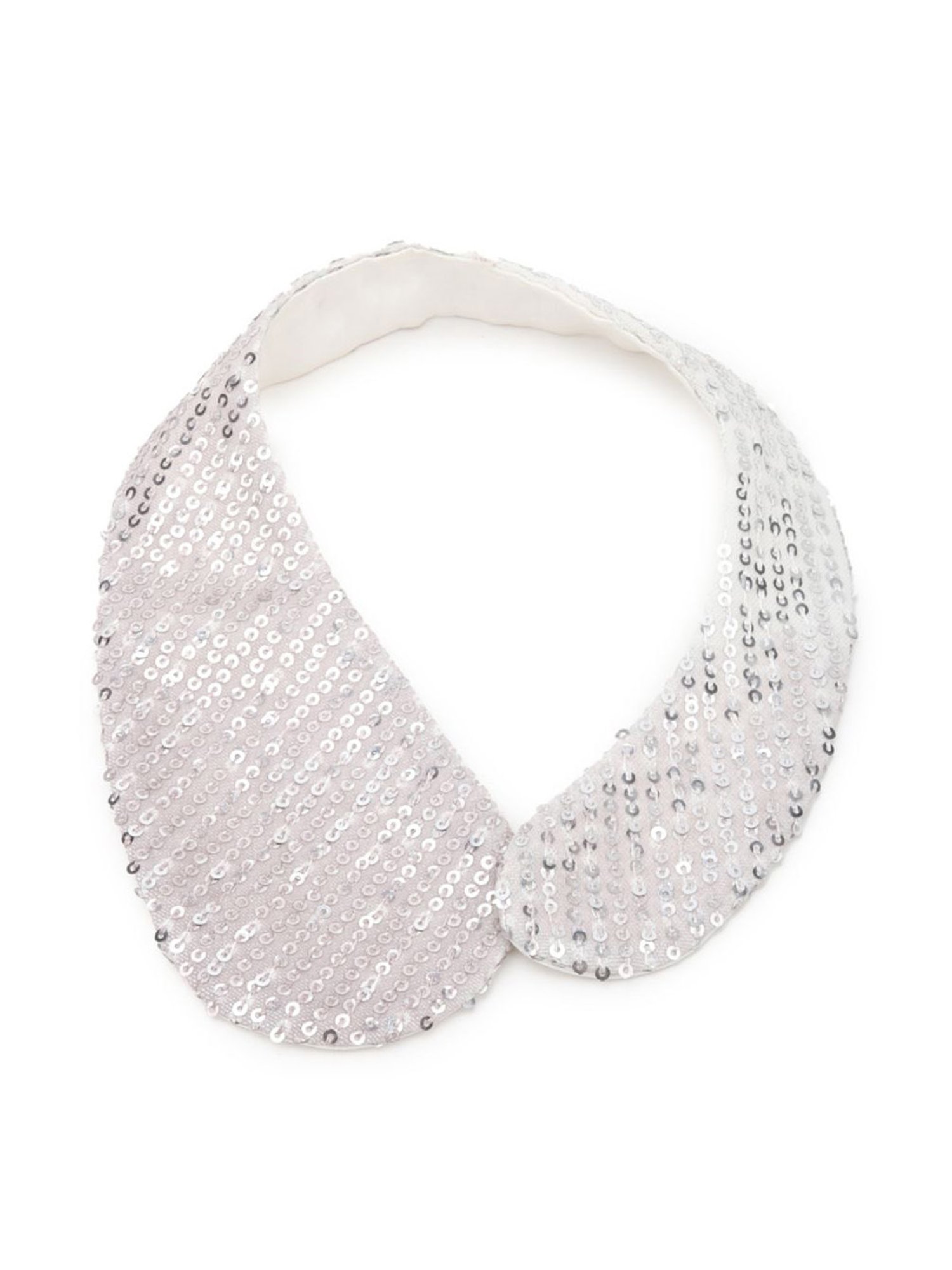 Odette Beige Fabric Embellished Collar