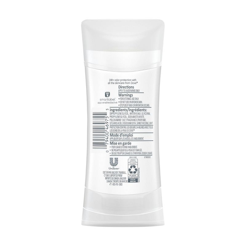 Dove 0% Aluminum Sensitive Skin Deodorant Stick - 2.6oz