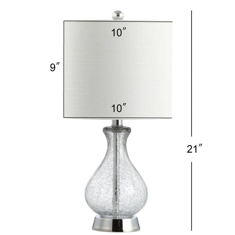 21" Metal/Bubble Glass Playa Table Lamp (Includes LED Light Bulb) Clear - JONATHAN Y