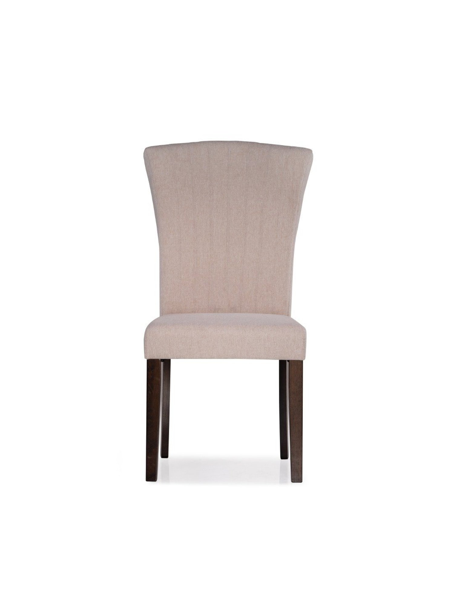 Durian Zelda Mid-Century Modern Brown & Beige Solid Wood Dining Chair Walnut Finish