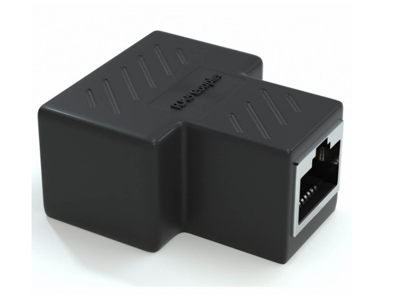 ZVVN Ethernet Splitter 1 to 2 Adapter, RJ45 Splitter Network Adapter 1 Female to 2 Port Female CAT 5/CAT 6 LAN Splitter Ethernet Socket Connector 8P8C Extender with PCB Board Inside