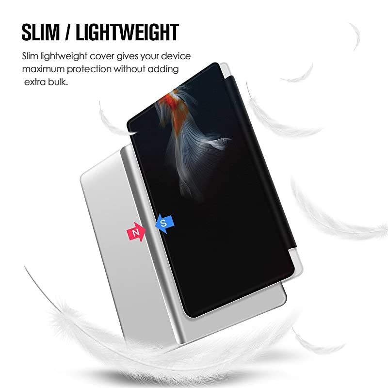 Colorful Case for All-New Kindle Oasis (10th Gen, 2019 Release & 9th Gen, 2017), Premium PU Leather Cover with Auto Wake/Sleep, Strong Adsorption for 7&rsquo;&rsquo;Kindle Oasis, The Boy and Fox