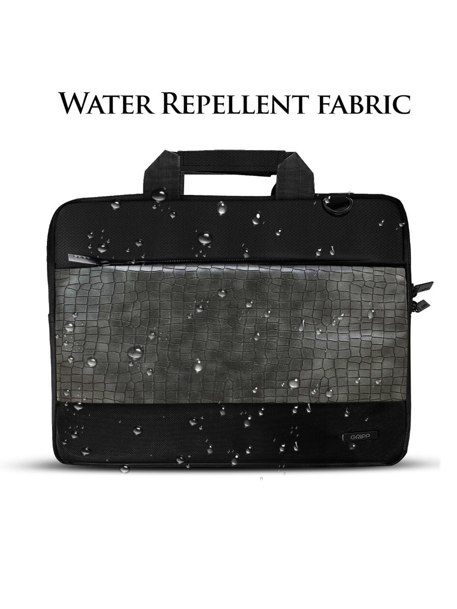 Gripp Croc Compact Executive Business Laptop and Tablet Bag For Macbook 13.3 Inch & 14 (Black)