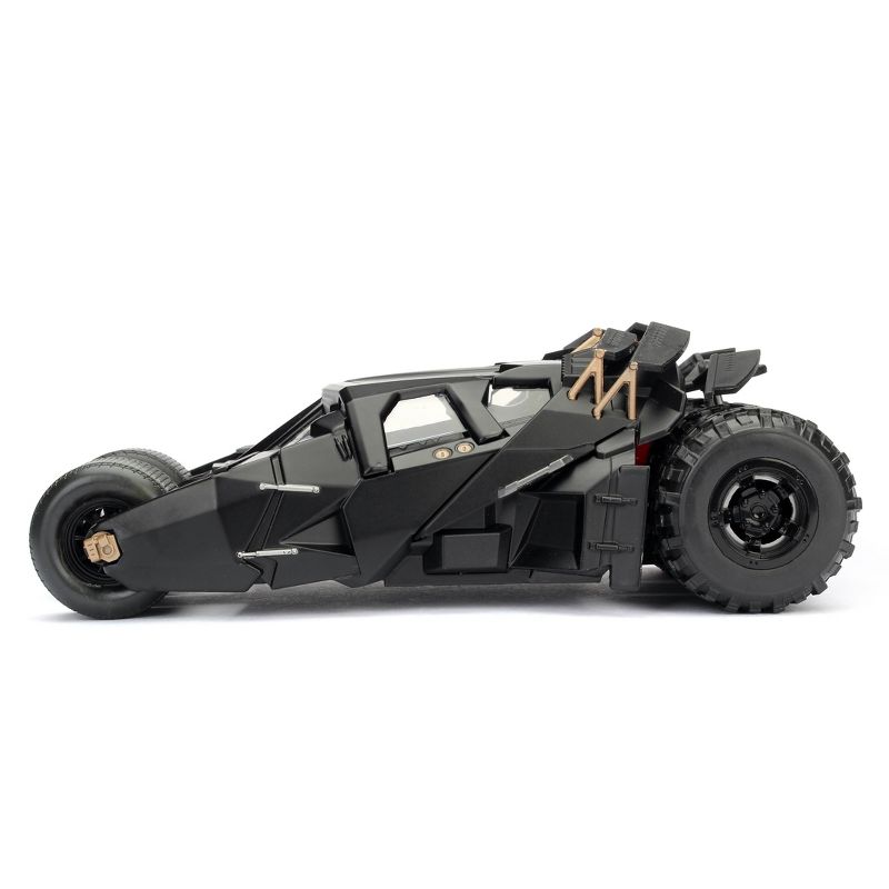 Jada Toys Hollywood Rides Dark Knight Tumbler Die-Cast Vehicle with Batman Die-Cast Figure 1:24 Scale Primer Black
