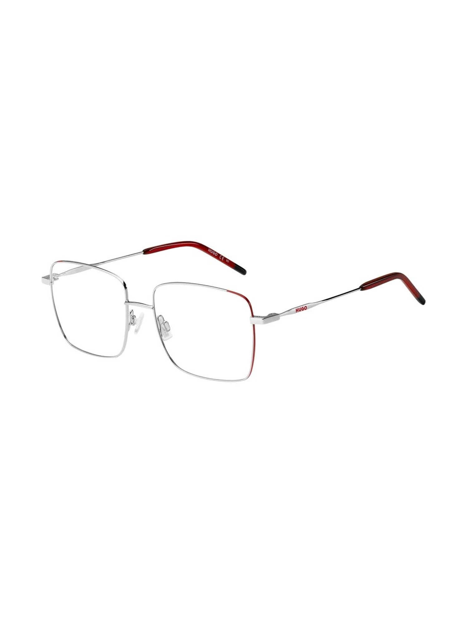 HUGO Silver Rectangular Eye Frames for Women