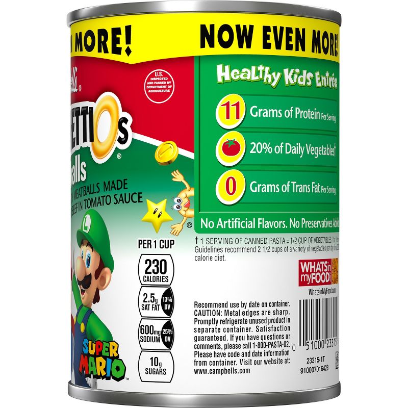 Campbell's SpaghettiOs with Meatballs Super Mario 14oz