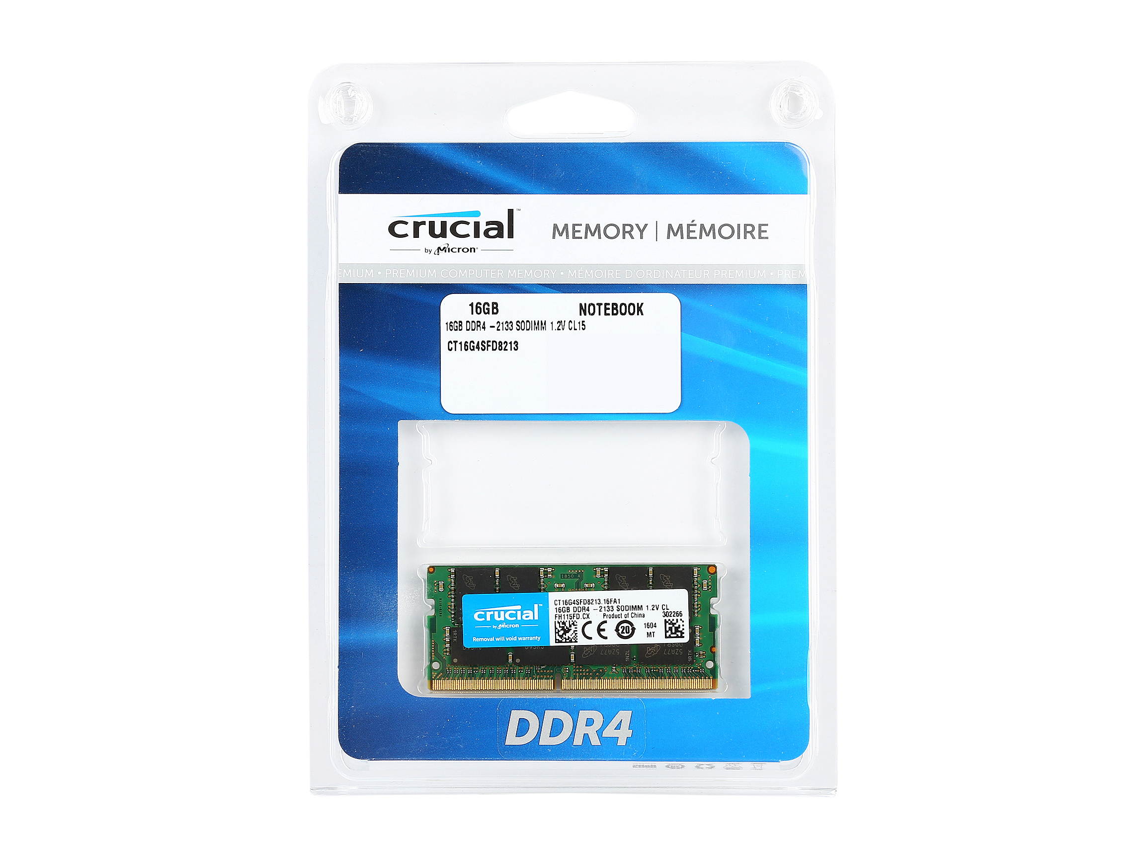 Crucial 16GB 260-Pin DDR4 SO-DIMM DDR4 2133 (PC4 17000) Laptop Memory Model CT16G4SFD8213