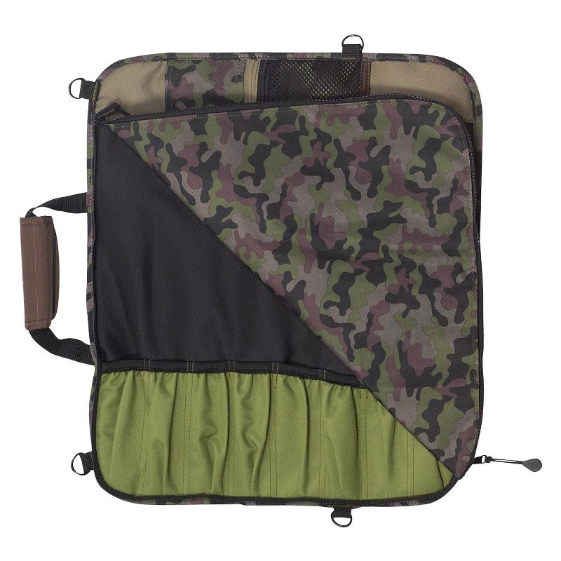 Messermeister 2088-8/C 8 Pocket Padded Print Knife and Kitchen Tool Storage Luggage, Camouflage