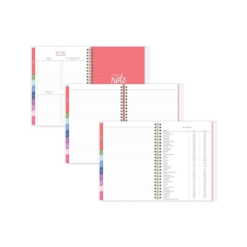 2021-22 Academic Planner Notes 5.875" x 8.625" Flexible Cover Monthly Wirebound Over The Rainbow - The Home Edit