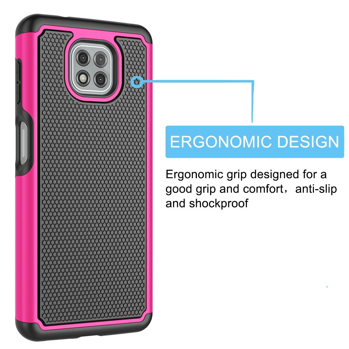 Moto G Power 2021 Case, Tekcoo Motorola Moto G Power Phone Case Hard Plastic Scratch Resistant Bumper Grip Sturdy Full Body Protective Shockproof Phone Cases Cover For Moto G Power 2021, Turquoise