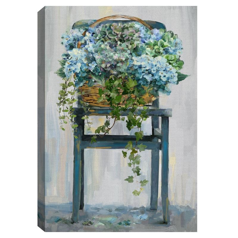 24" x 36" Farmhouse Hydrangeas by Studio Arts Art on Canvas - Fine Art Canvas