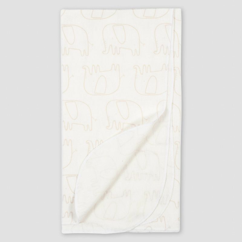 Gerber Baby 4pk Safari Flannel Blanket Set - Gray