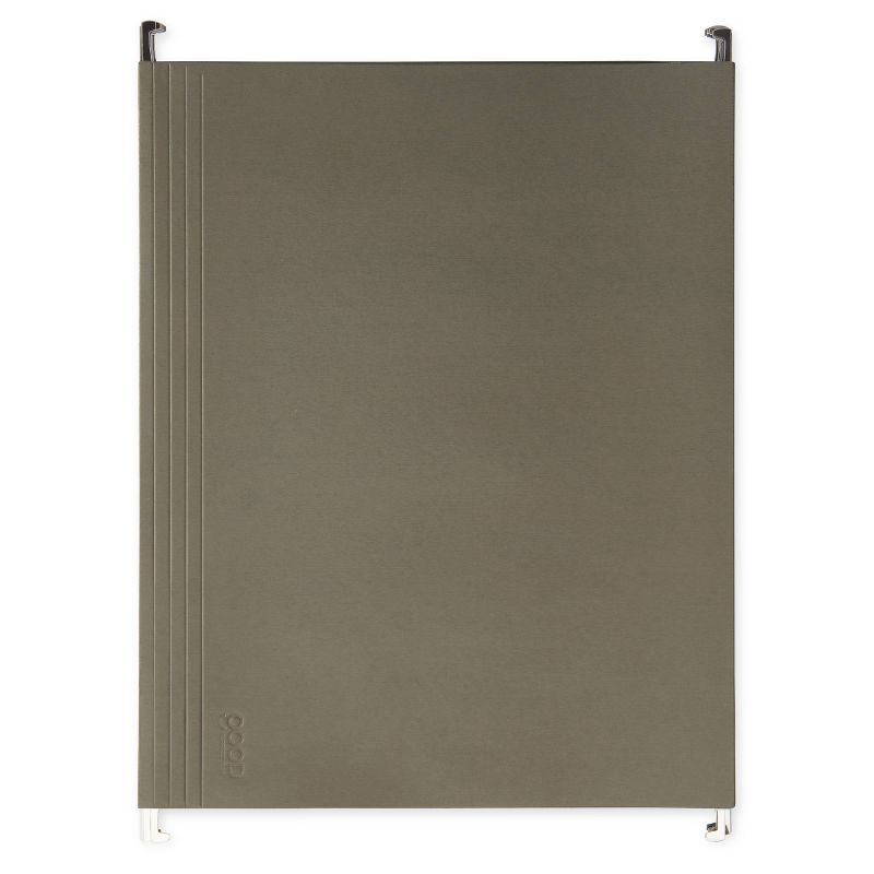 6ct Hanging Files with Tab Set Letter Size Charcoal - Good Office Day