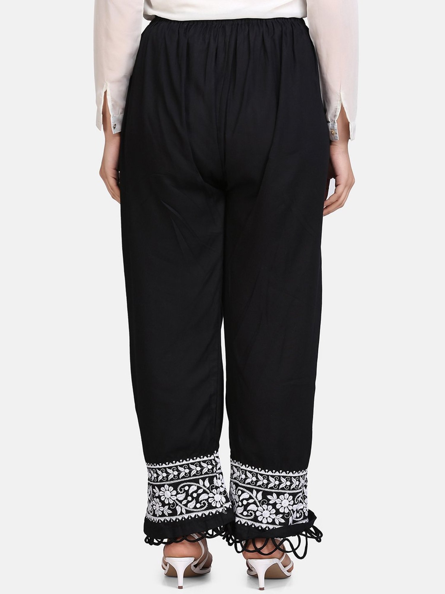 SHADES Black Chikankari Pants