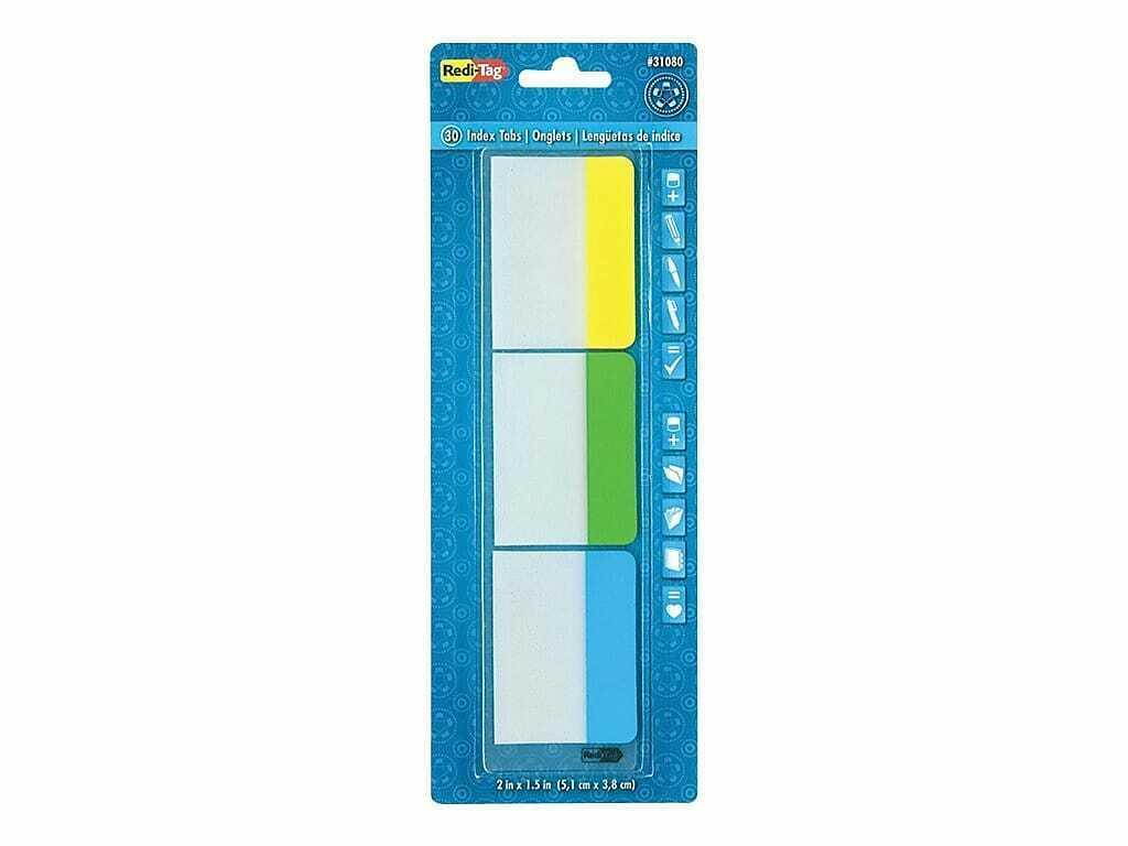 Redi-Tag Tabs Assorted Colors 1.5" Wide 30/Pack (31080) 2655609