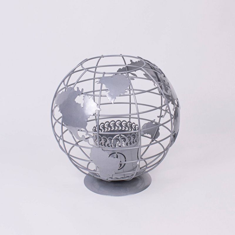 5.5" Petite Lantern Metal Table Torch Black - TIKI