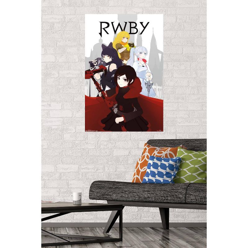 22.375" x 34" RWBY - Group Unframed Wall Poster Print - Trends International