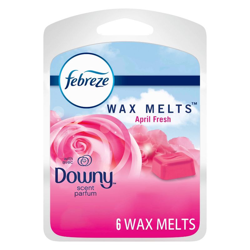 Febreze Odor-Eliminating Wax Melts Air Freshener Refills with Downy Scent - April Fresh - 6ct