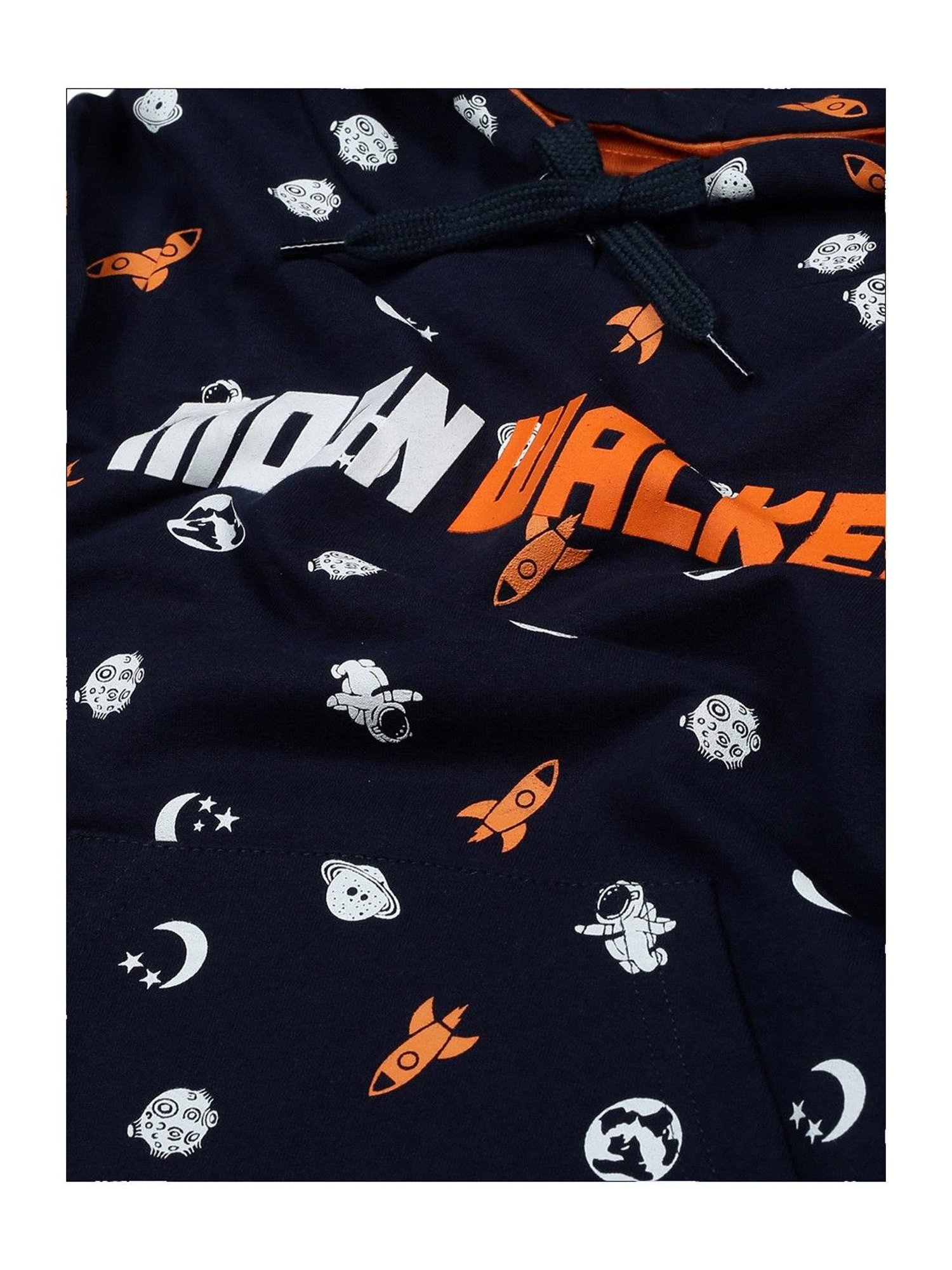 Plum Tree Kids Navy Printed  Hoodies