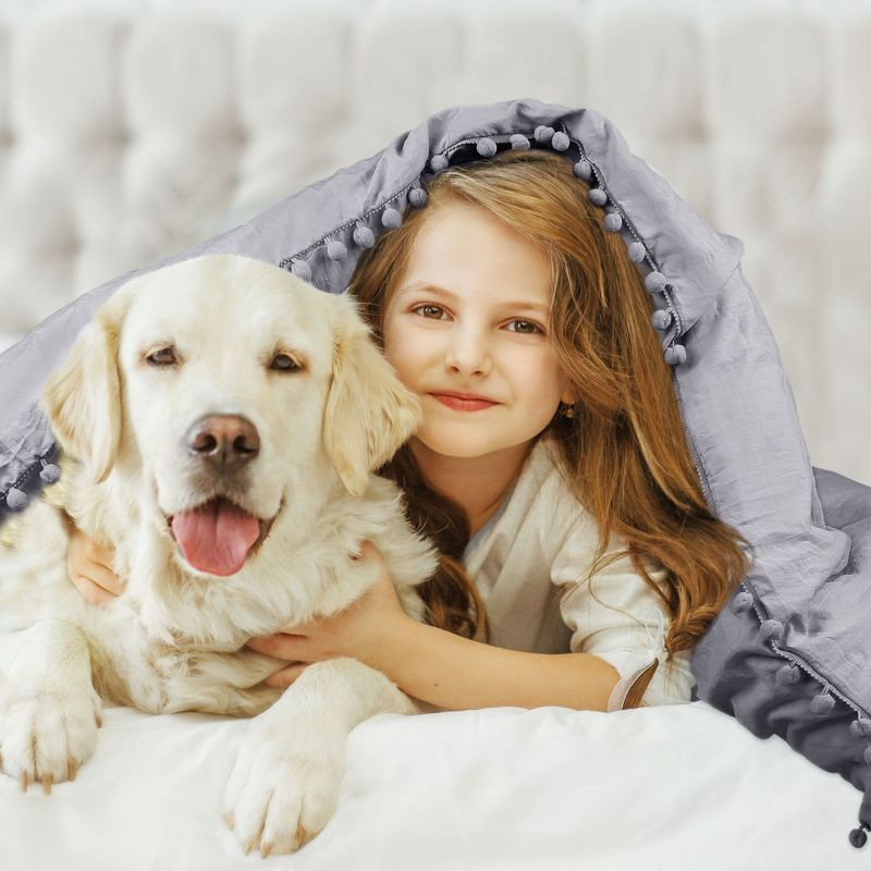 King Oakdale Duvet Cover Set Gray - Stone Cottage