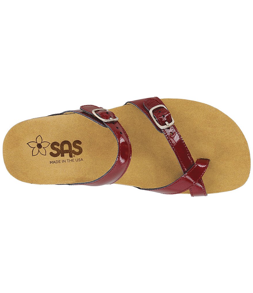 SAS Shelly Patent Leather Slide Wedge Sandals