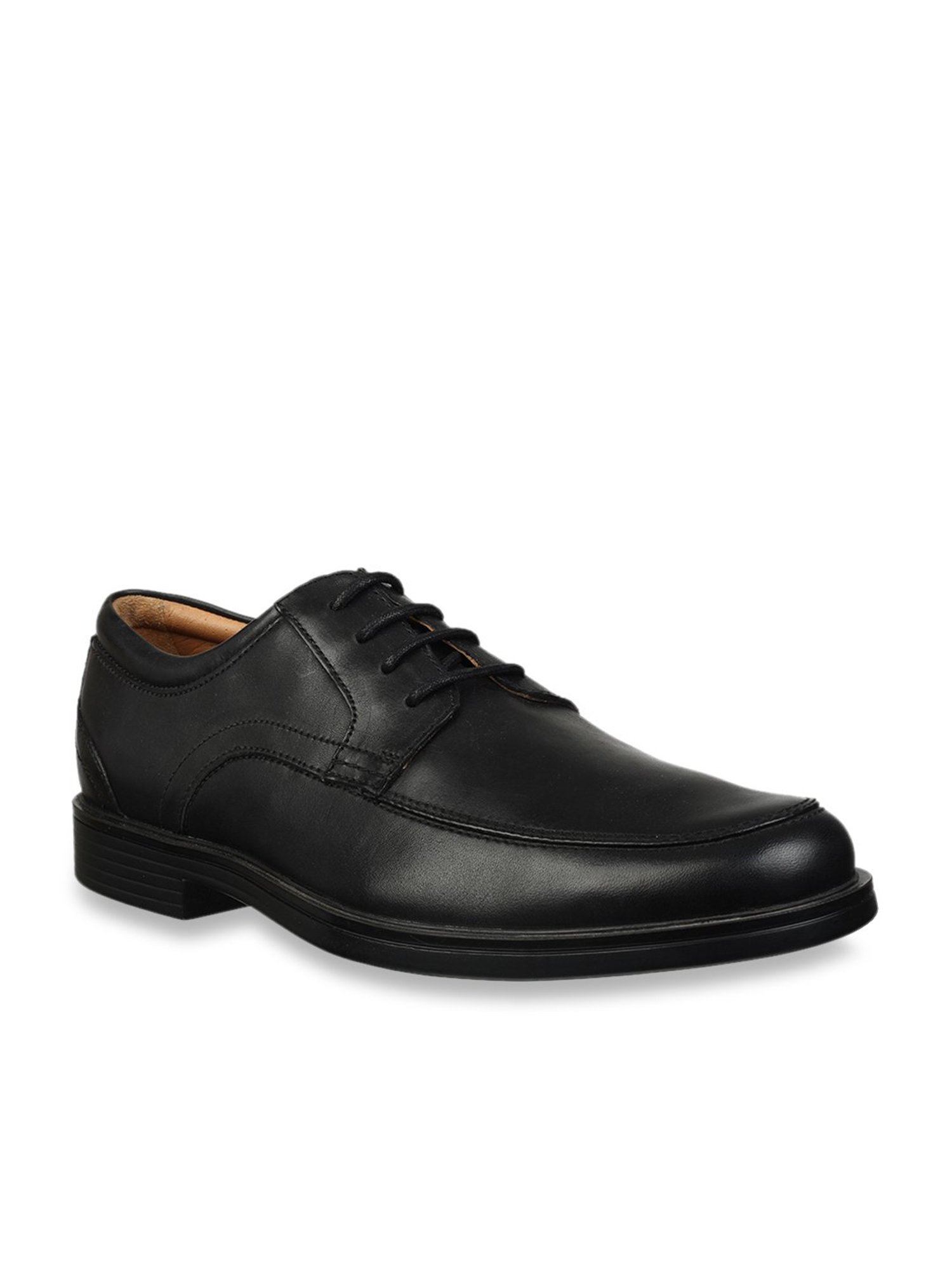 Clarks UN Aldric Park Black Derby Shoes