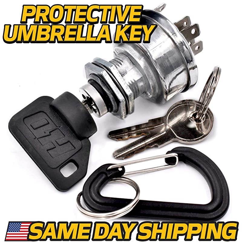 Switch Starter Ignition Switch Replaces Ariens Gravely Great Dane 04331600 Includes 1 Soft Grip Protective Umbrella Key 2 Standard Keys amp Free Carabiner