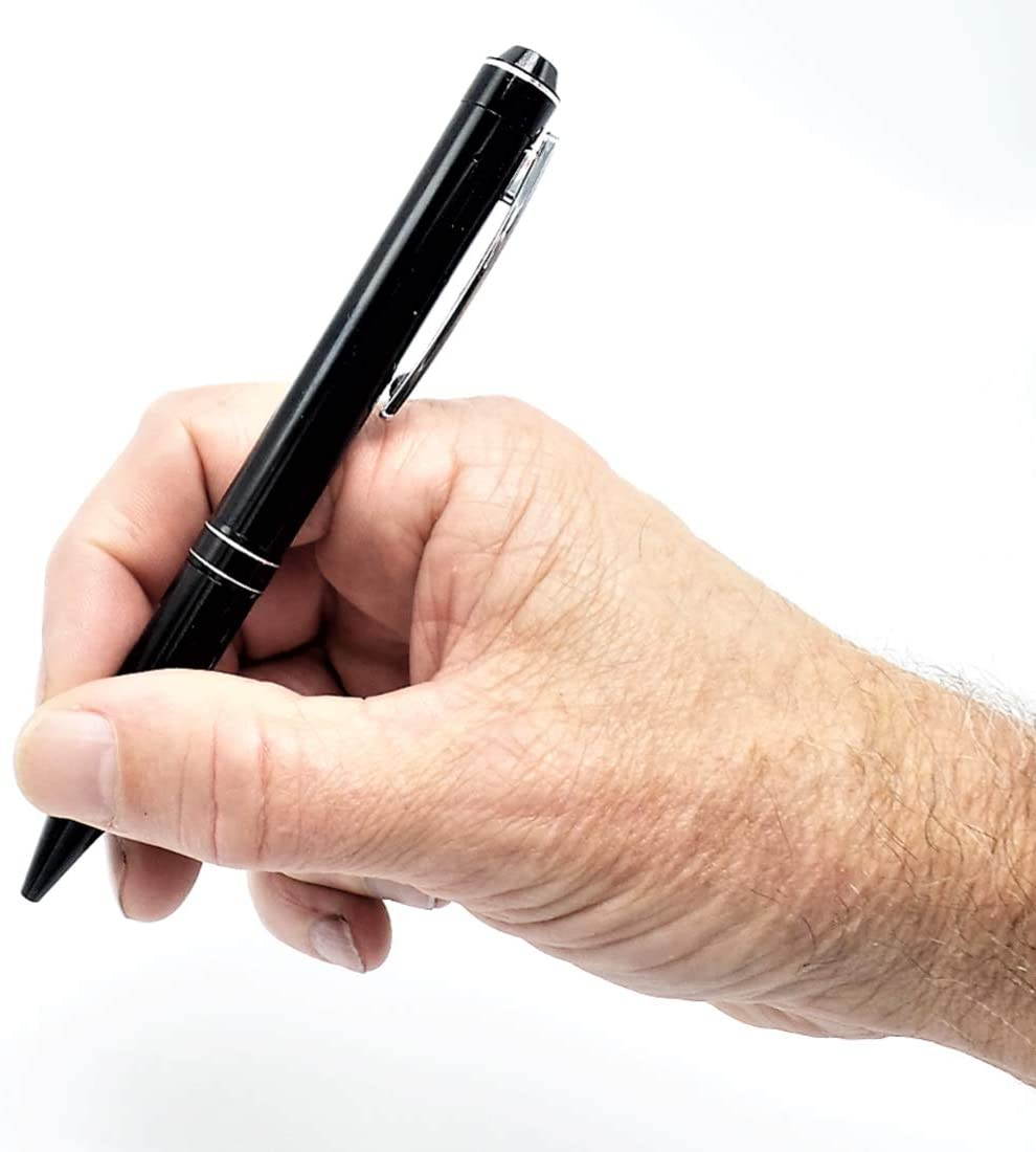Slim Voice Activated Covert Digital Pen Audio Recorder | Long 20 Hour Battery Life | Date & Time Stamp | Mini Spy Recording Device | MP3 Playback on The Go } Easy to Use One Touch Recording