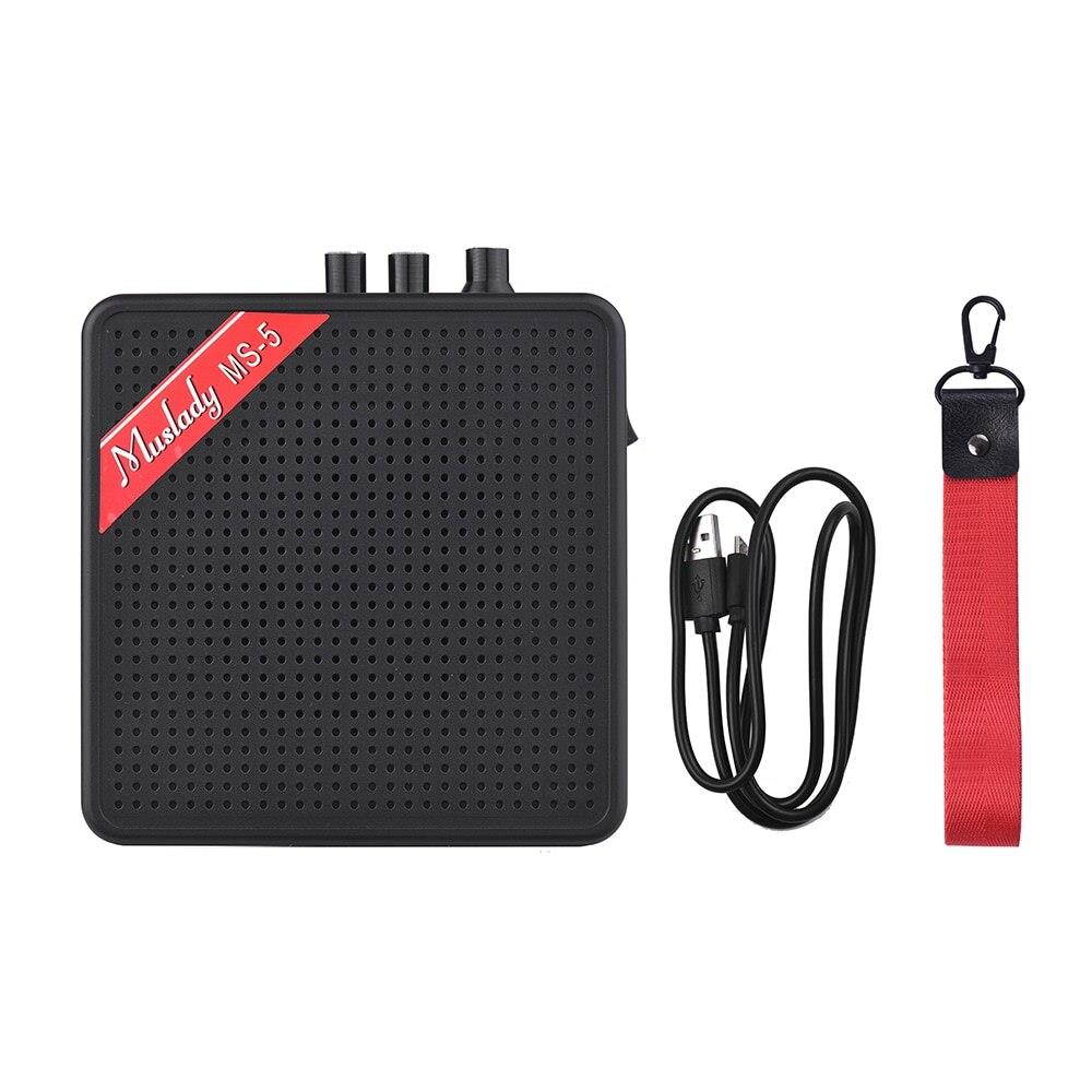Muslady MS-5 Portable Mini Guitar Amplifier Amp Speaker 5W Support BT Connection with Memoey Card Slot Headphone Output