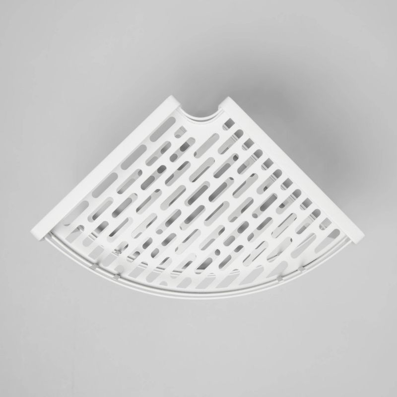 Punched Metal 2-Tier Corner Shelf - Made By Design™