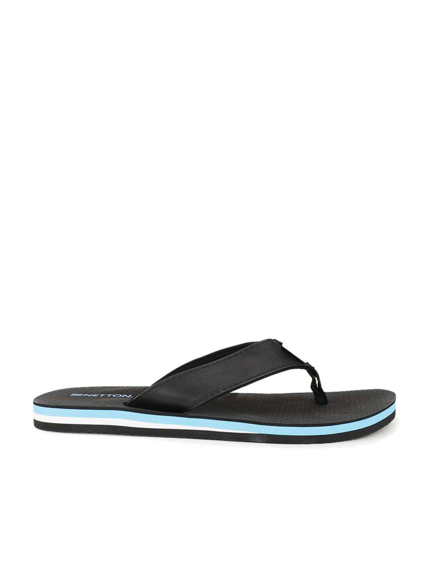 United Colors of Benetton Men's Black Flip Flops