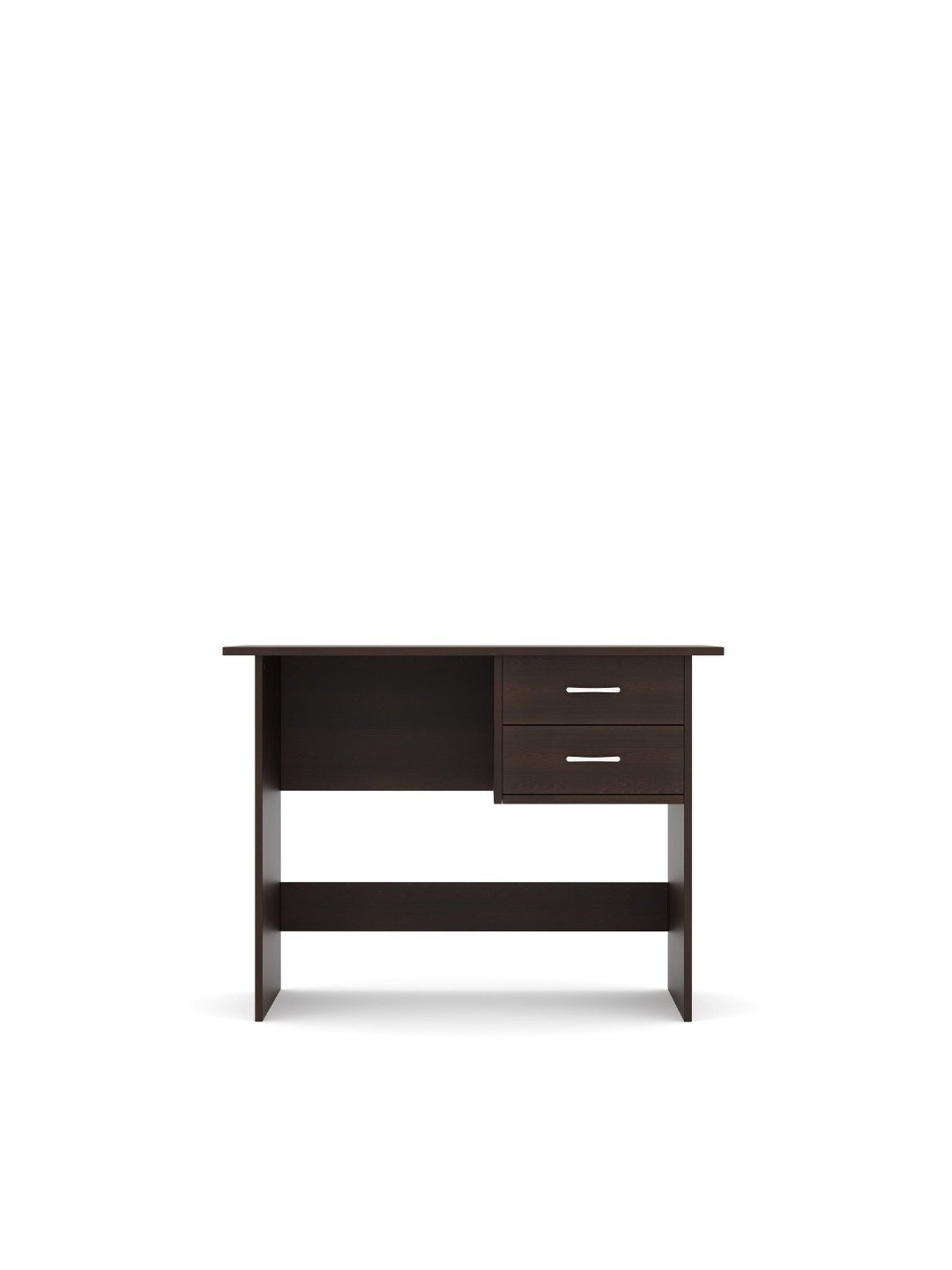 Nilkamal Bevel Black Engineered Wood Office Table with 2 Drawers