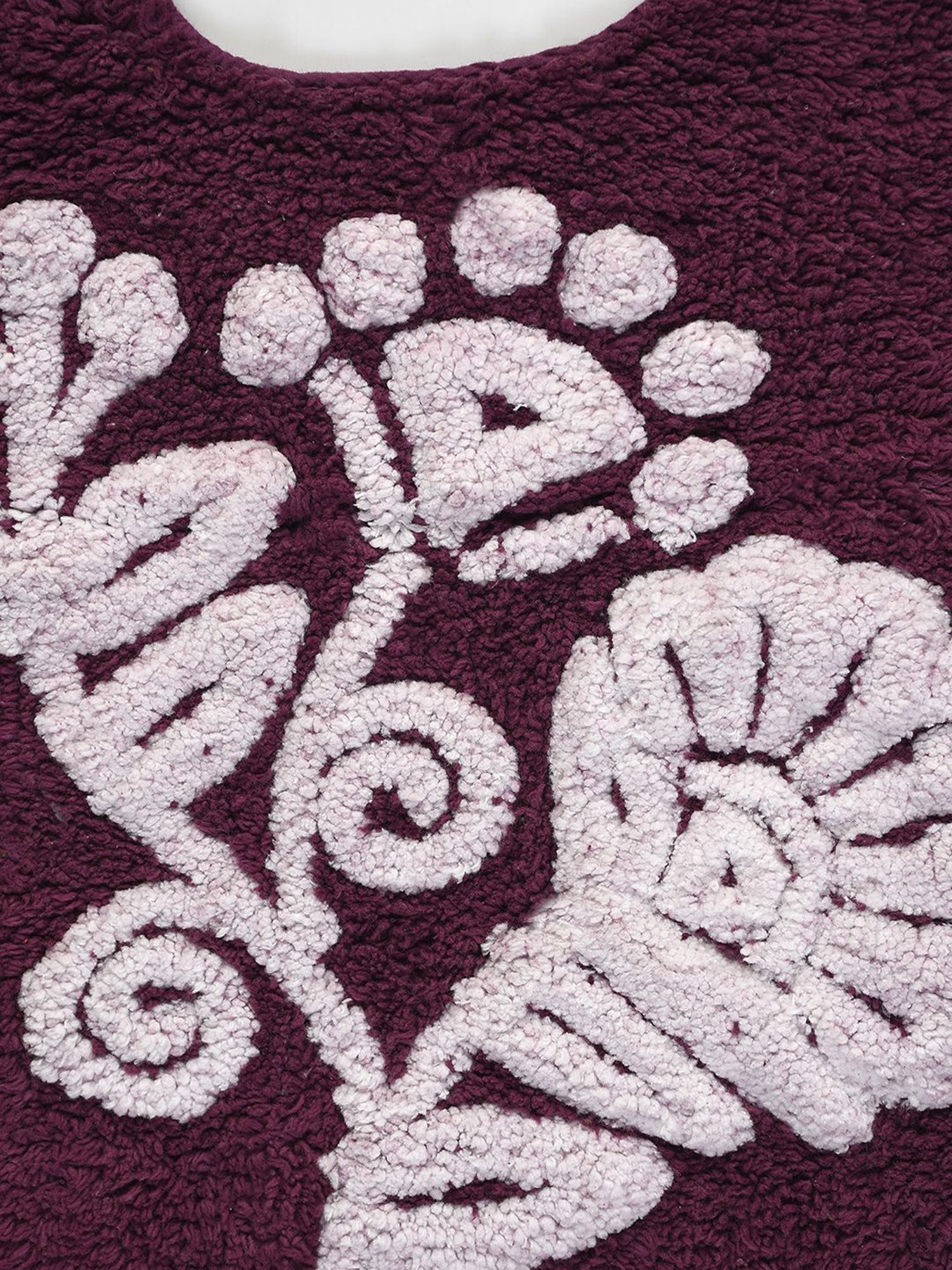 Saral Home Purple Microfiber Floral Bath Mat Set of - 2