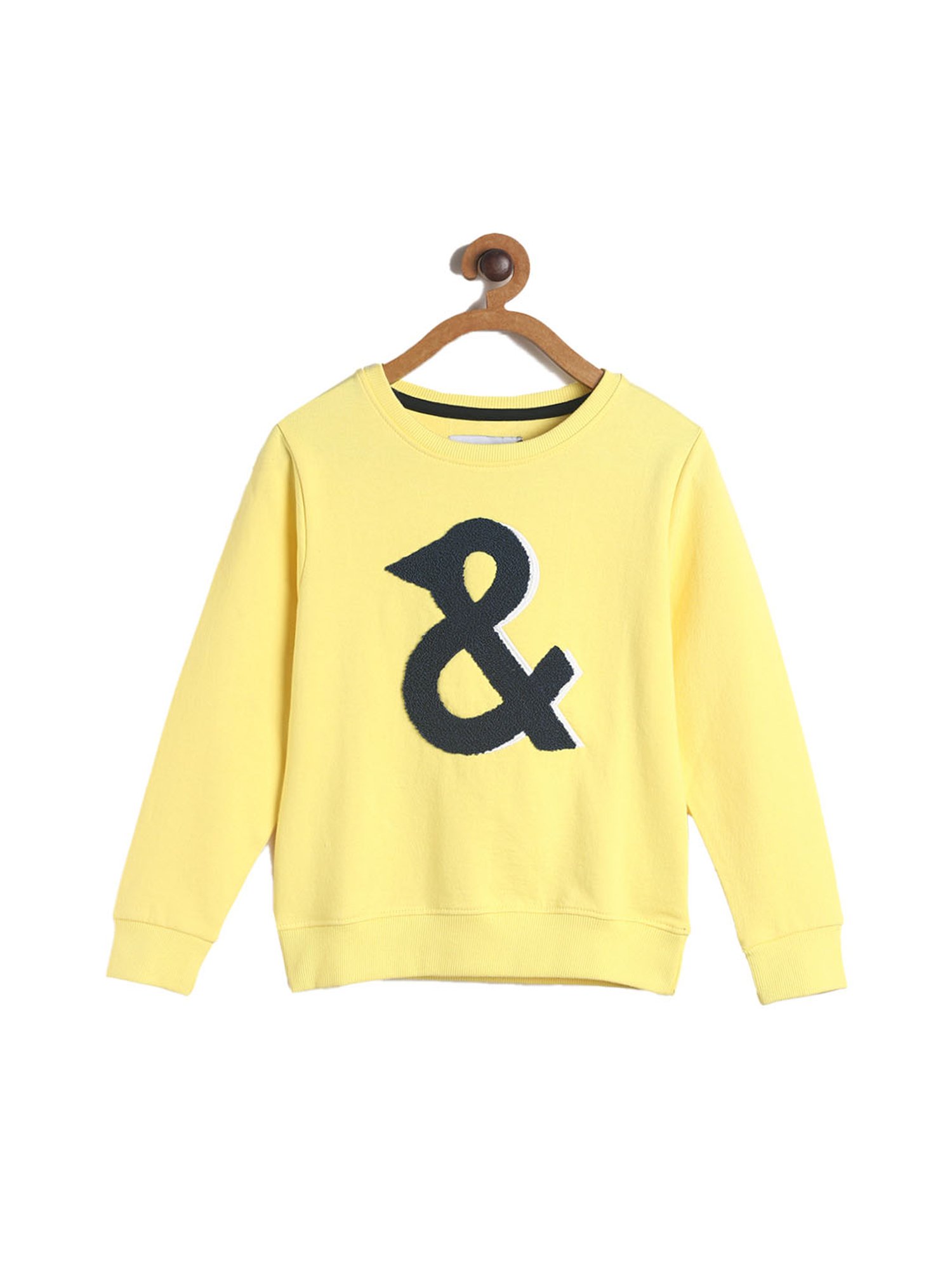 Tales & Stories Kids Yellow Embroidered Sweatshirt
