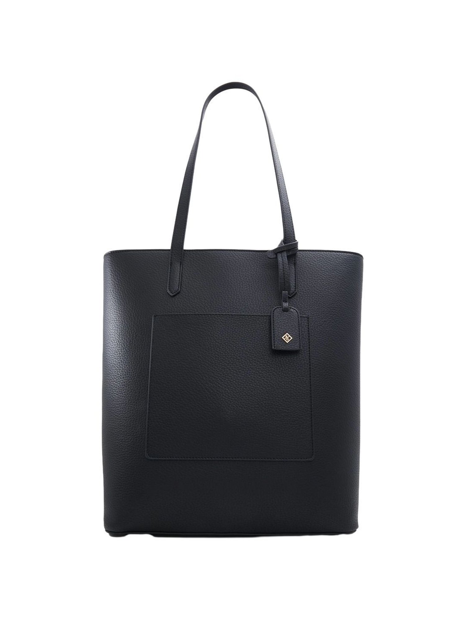 Call It Spring Black Solid Large Tote Handbag