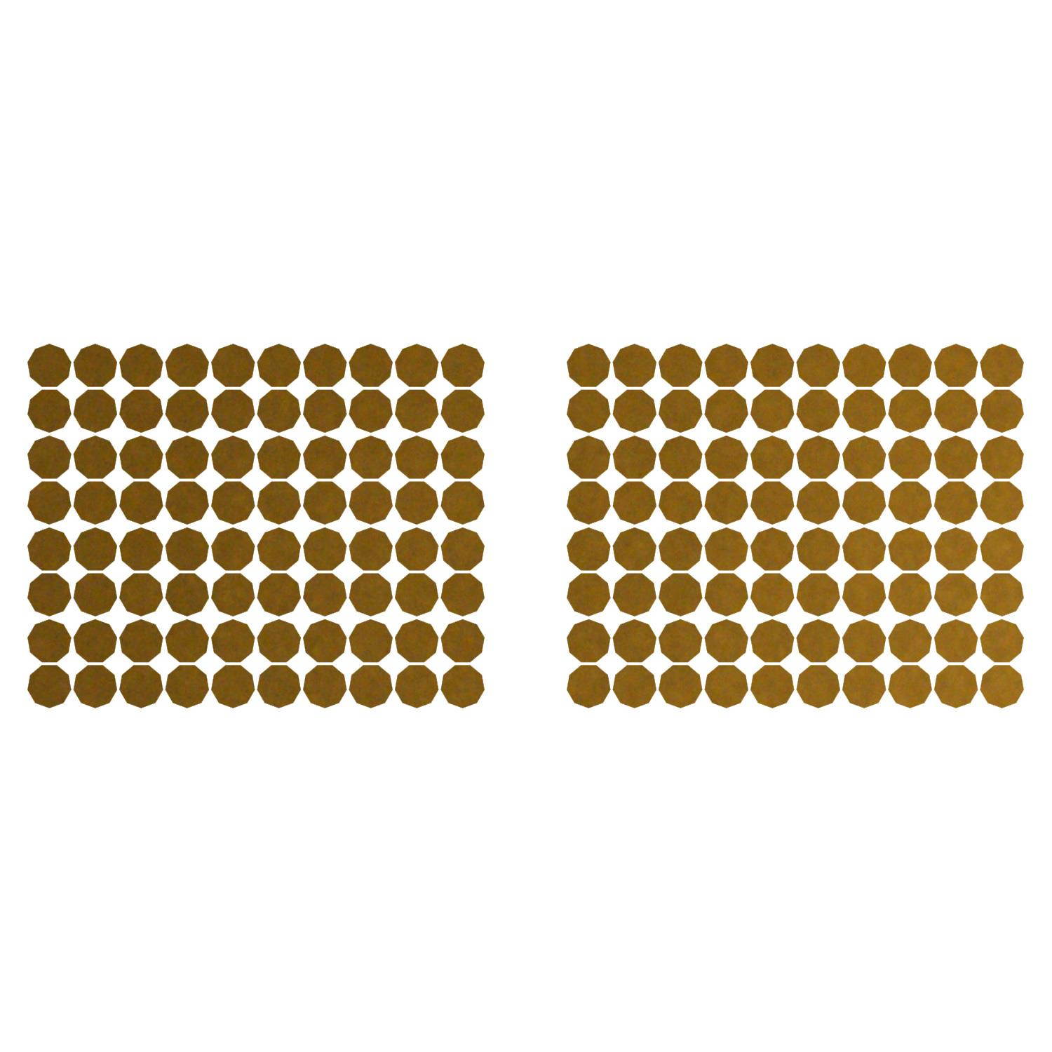 LiteMark 2 Inch Blue Nonagon Decals - Pack of 80