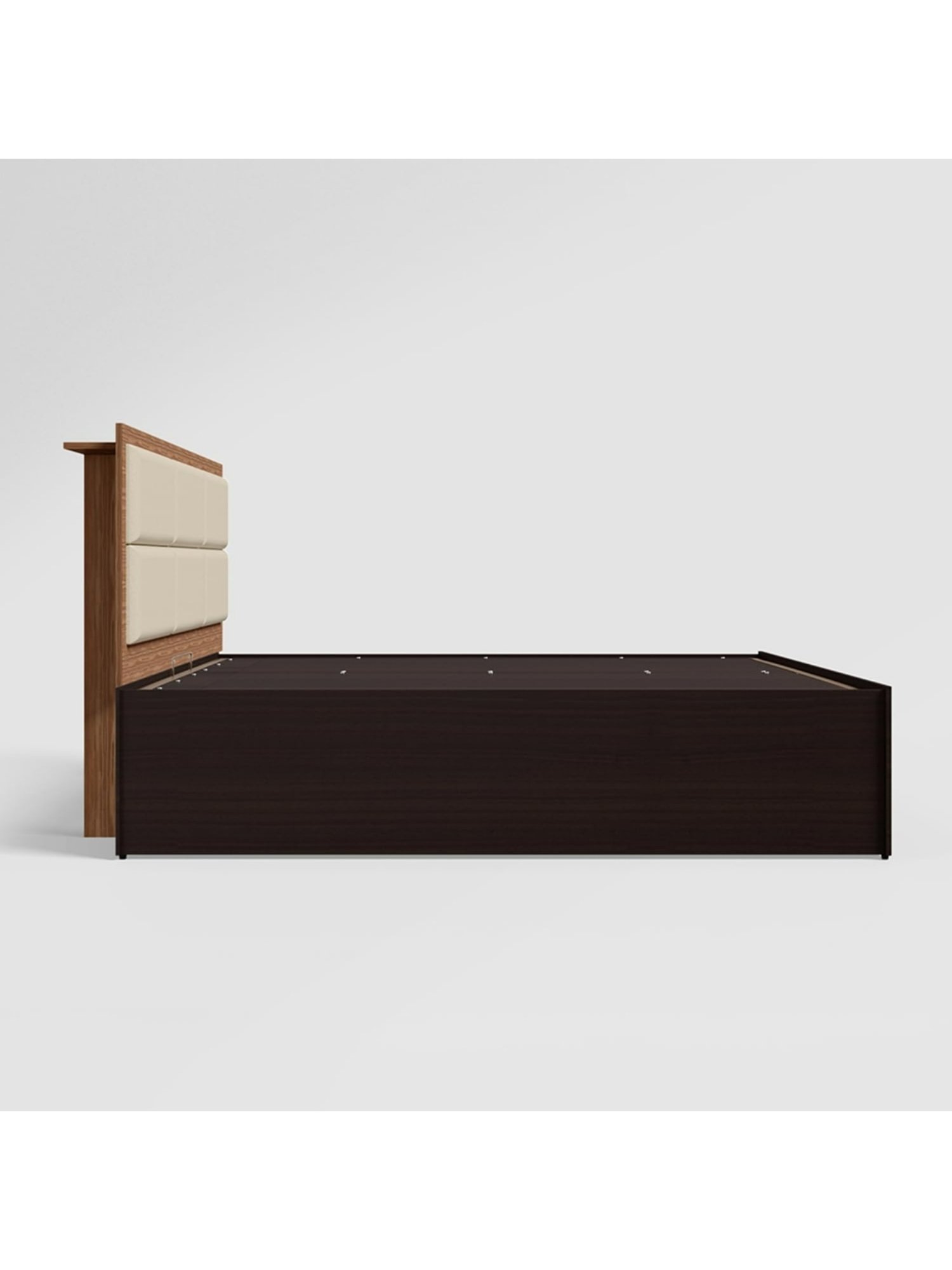 Godrej Interio Lind Beige Engineered Wood Queen Bed with Motorized Storage
