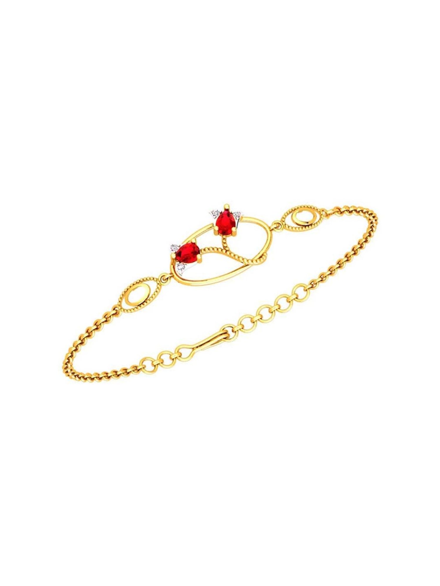 P.C. Chandra Jewellers 22k Yellow Gold Ravishing Rose Bracelet
