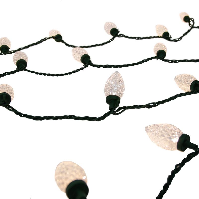 Home Heritage 25' 50 Bulb Count C9 White Christmas Green Wire LED Lights (2 Pk)