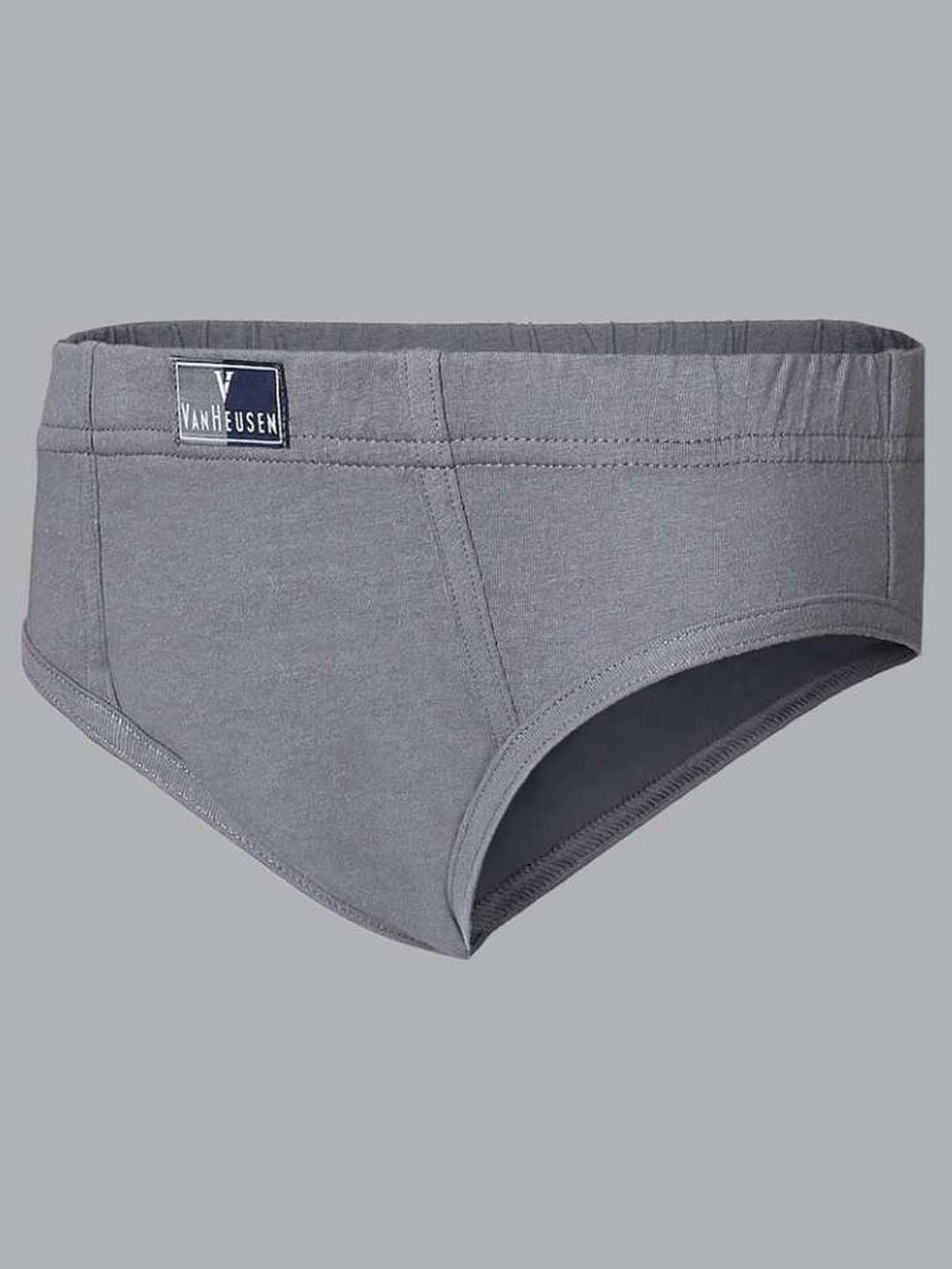 Van Heusen Regular Fit Anti Bacterial Colour Fresh Solid Briefs - Pack of 2 - Quite Shade