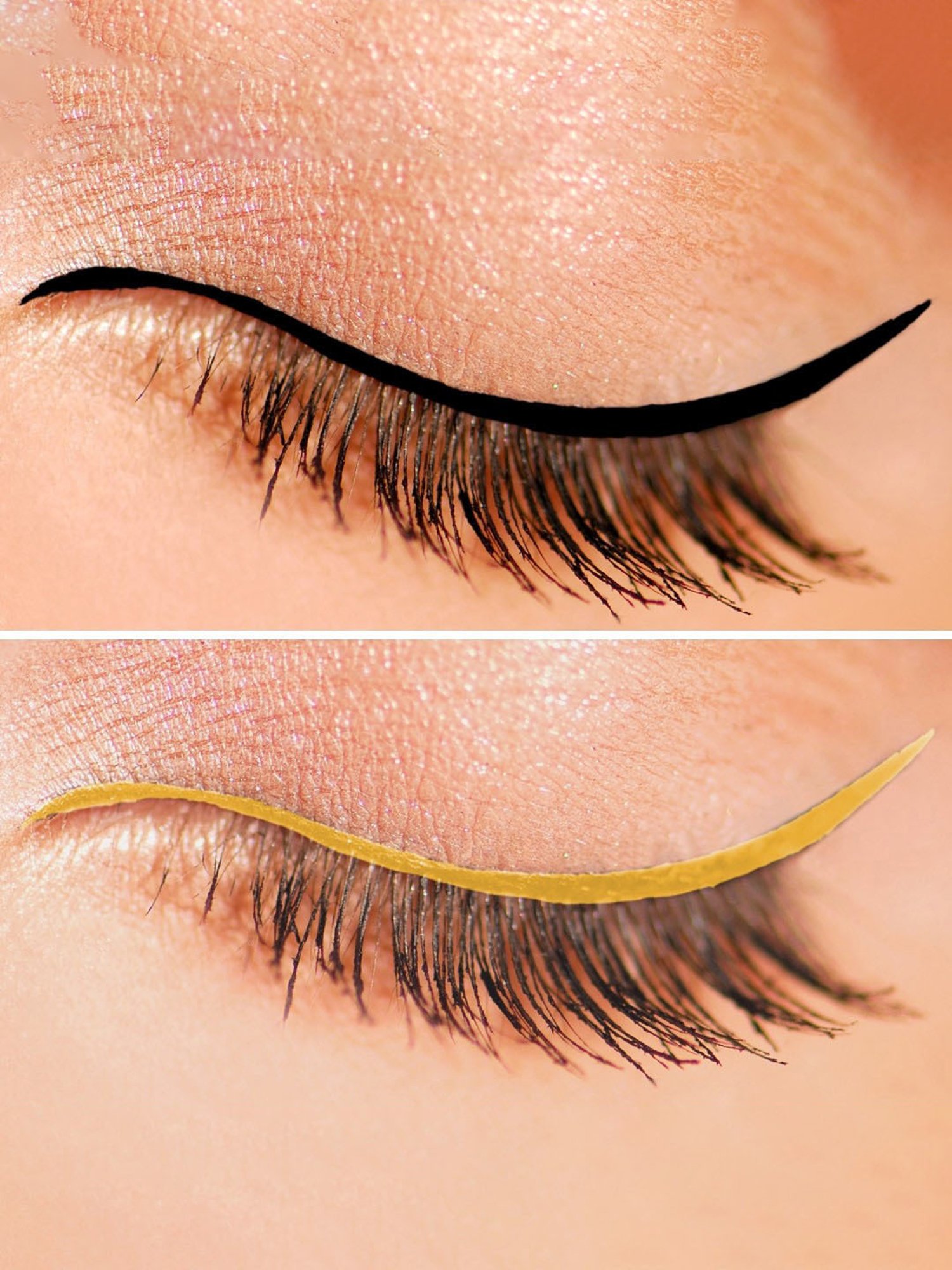 KINDED Liquid Eye Liner Golden Glaze & Greyish Silver Combo