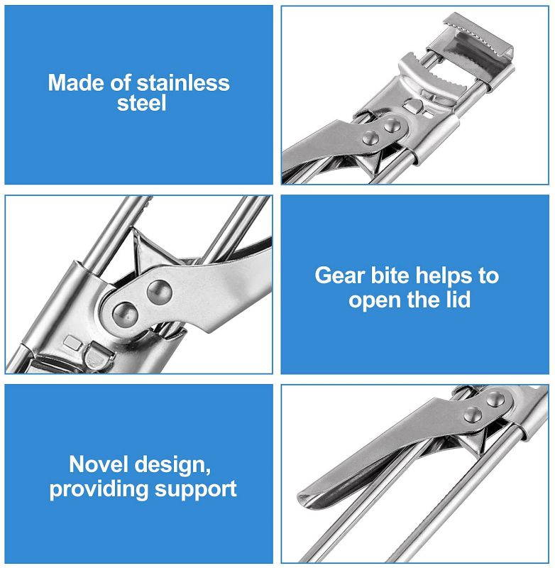 2 Pack Of Jar Opener, Master Opener Adjustable Jar & Bottle Opener,Multifunctional Stainless Steel Professional Manual Bottle Opener, Manual Jar Lid Gripper Kitchen Accessories (white)