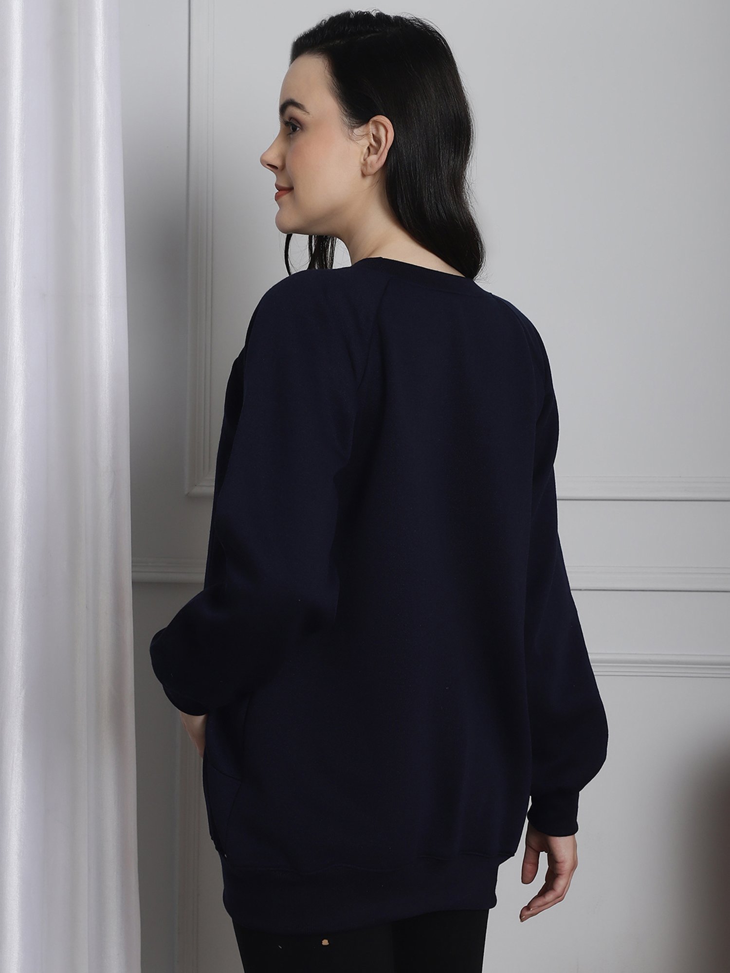 Secret Wish Navy Maternity Pullover