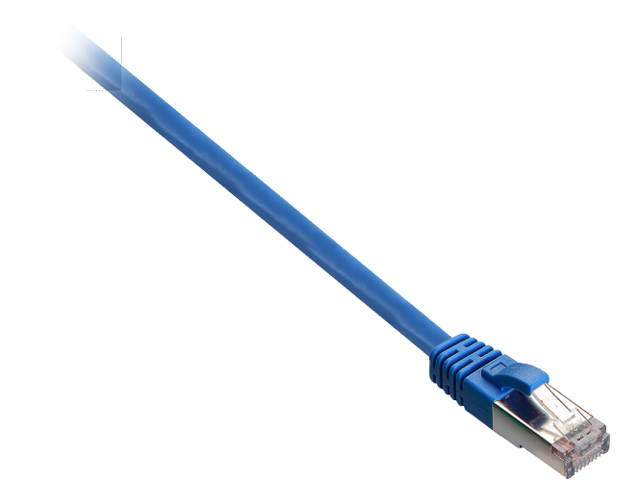 V7 Blue Cat5e Shielded (Stp) Cable Rj45 Male To Rj45 Male 0.5M 1.6Ft