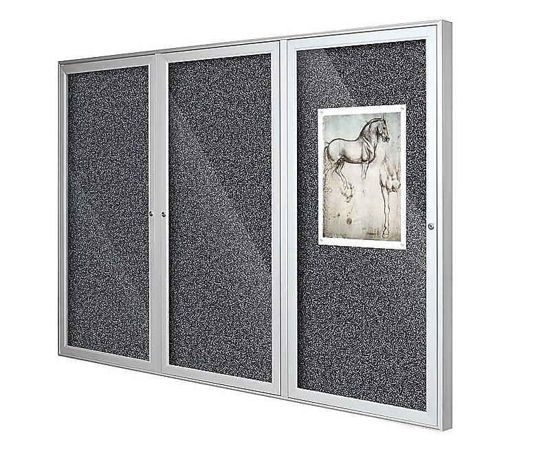 U Brands 40"x30" Linen Bulletin Board White Decor Frame